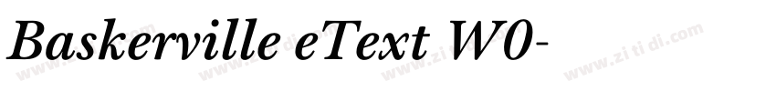 Baskerville eText W0字体转换